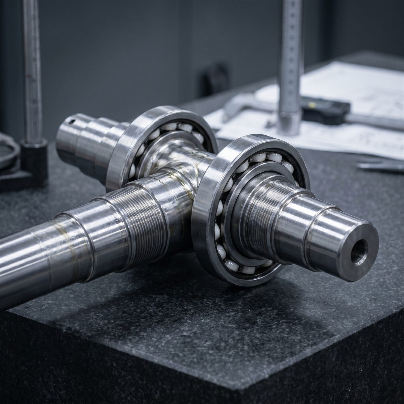 Shaft and bearings